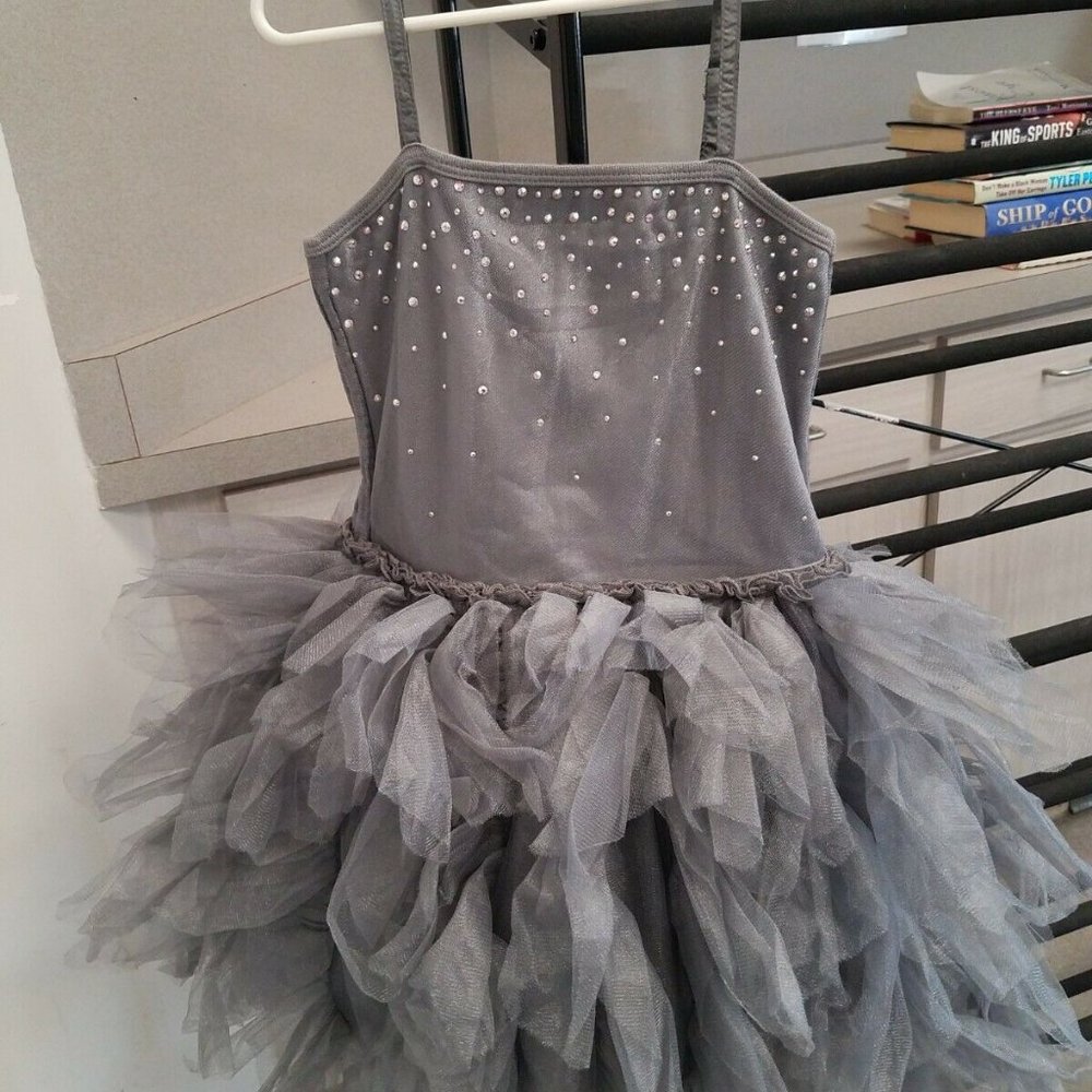 NEW Girl's Ooh La La Couture Silver Swarovski Tutu